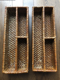 Pier1 rattan divider tray/organizer