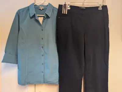 Women’s Blue Top AND Women’s Navy-Blue Pants, Size L, View more