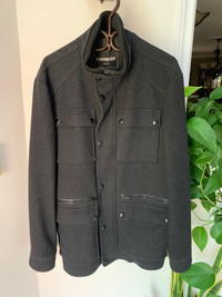 Men’s Charcoal Grey Winter Coat From Express - Size XL