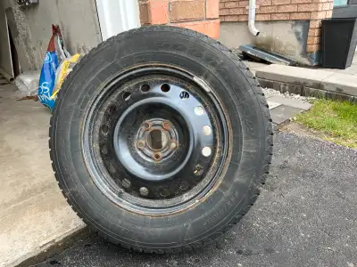 Goodyear Nordic 235 65 R17 Rim details: 17”, 5x114.3, 67.1mm From a 2014 CX9 $450 or best offer