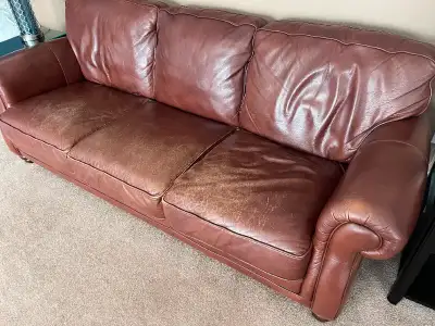 2 Leather Couches, View more