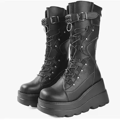 Bottes Noires à Plateforme pour Femmes, View more