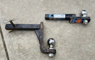 $30 each or $50 for both Both fit 1 ¼ square receiver (the smaller one) Both have 2 inch ball with 3...
