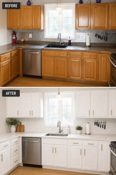 Kitchen Cabinet Painting | Save Thousands vs Replacing Cabinets, View more