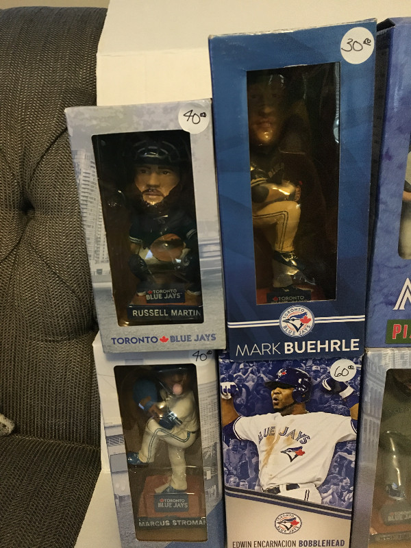 10 Blue Jays game day bobble heads, limited/collectible in box in Arts & Collectibles in Hamilton - Image 2