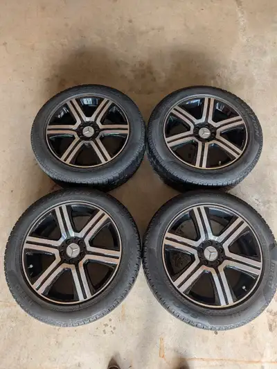 Set of 4 winter tires and wheels. Tires are Pirelli Scorpion Winter 235/55 R19, all with good tread....