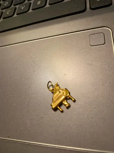 Goldtone Piano Pendant, View more