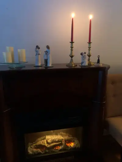 Authentic romantic solid brass candle sticks early 1900 era, View more