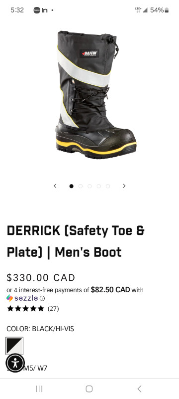 Baffin Derrick Boots in Men's Shoes in Calgary