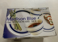 Madison Blue 16pc Stoneware dish set