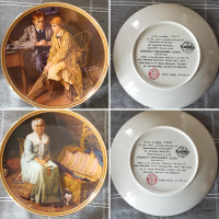 Norman Rockwell's Rediscovered Women Collector Plates. Set of 12