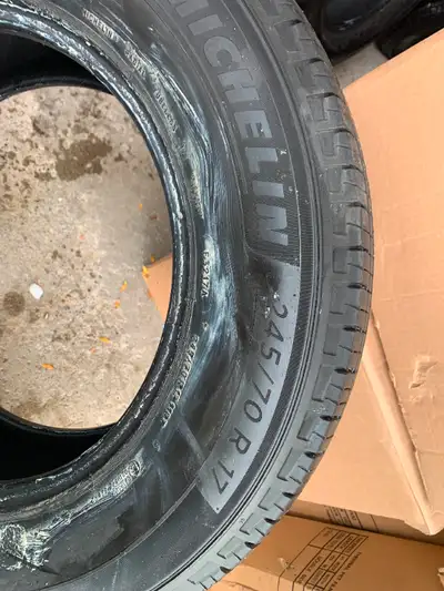 A set of 4 tires, one year old Michelin all weather tire, 245/70 R17