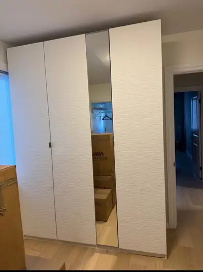 White 4-Door Wardrobe (PAX IKEA), View more