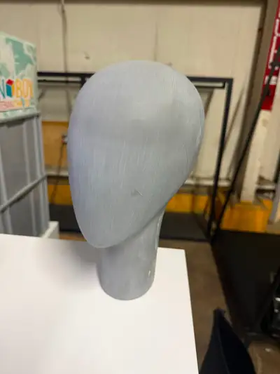 Selling 4 matte grey (faceless) mannequin heads from a retail store fixture refresh. $30 each, or $1...