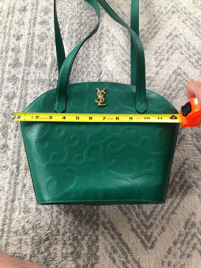 YSL Yves Saint Laurent Vintage Teal Arabesque Shoulder Bag in Women's - Bags & Wallets in Mississauga / Peel Region - Image 4