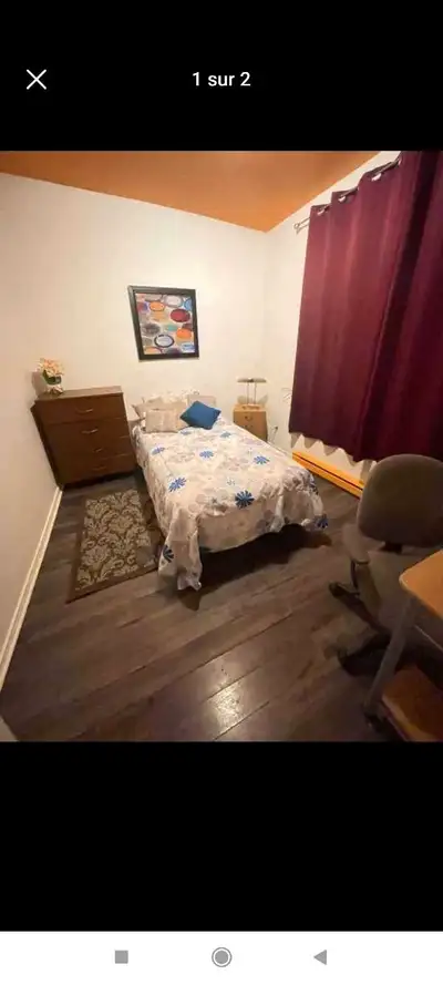 Chambre entièrement meublé