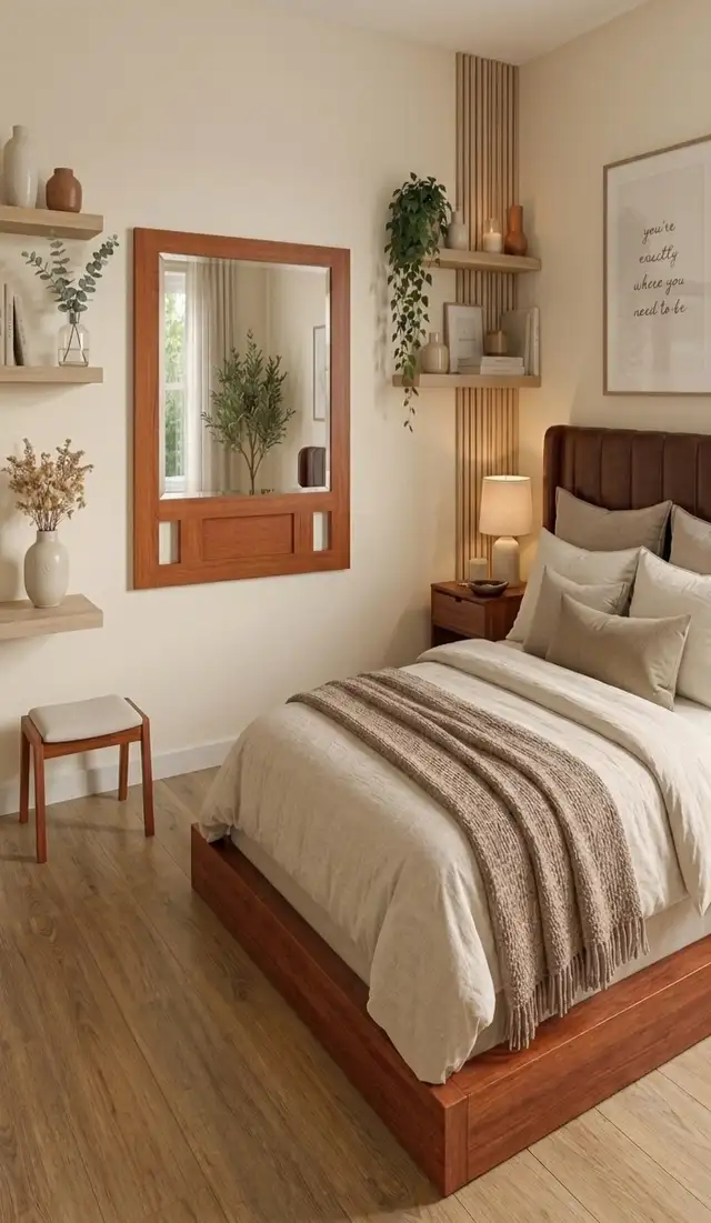 Wall Mirror in Wooden Frame (Cherry Finish / Mid-Century Style in Home Décor & Accents in Mississauga / Peel Region - Image 4