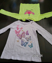Girl's size 5t long sleeve shirts (new with tag)