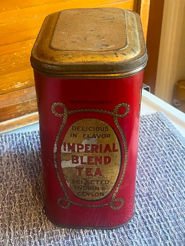 Vintage Imperial Blend Indian & Ceylon Tea Tin | Arts & Collectibles ...