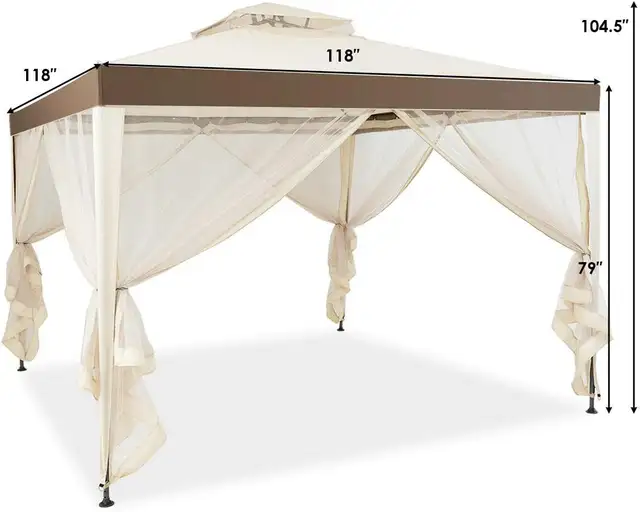 Outdoor 3m x 3m Gazebo Tent in Outdoor Décor in Cambridge - Image 3