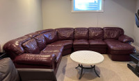 Leather sectional sofa , 
