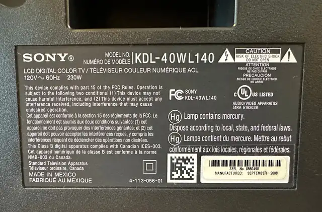 Télé usagé Sony Bravia 40 po 1080p KDL-40WL140 / 40" used TV in TVs in City of Montréal - Image 11
