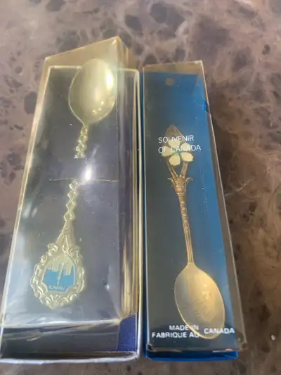 Two vintage collectable spoons, View more