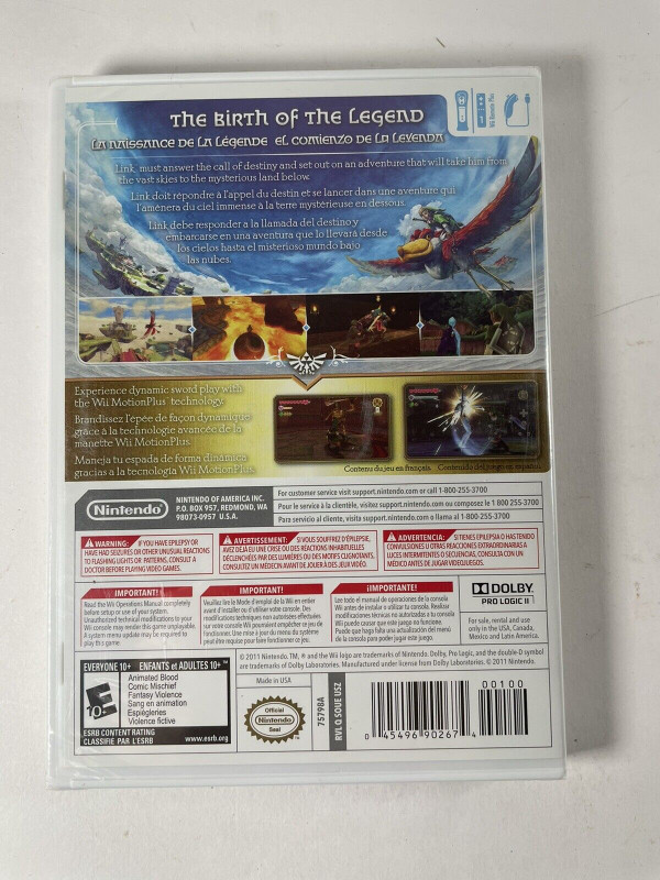 New The Legend of Zelda: Skyward Sword (Nintendo Wii, 2011) in Nintendo Wii in Ottawa - Image 2