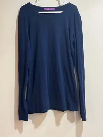 Smart set navy blue long sleeve shirt sz M, View more