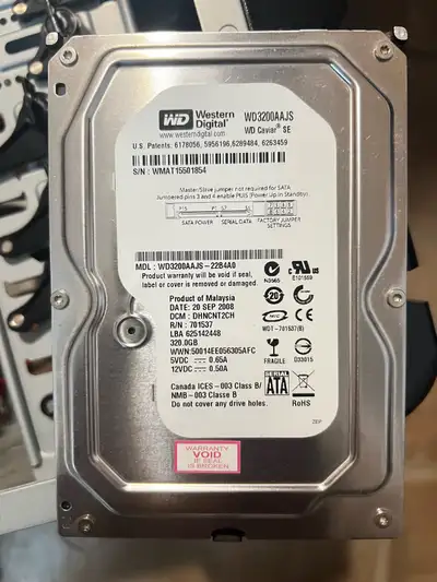 Western Digital WD3200AAJS 320GB Hard Drive, View more