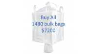 Bulk Bags, Super Sack, duffle top,$5 each/1400 bags left-