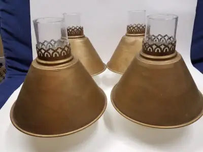 Vintage Four Like Milk Glass Lampshades with... see my ads, View more
