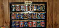 1997/1998 PINNACLE INSIDE HOCKEY 24 CAN COLLECTION PLUS DISPLAY.