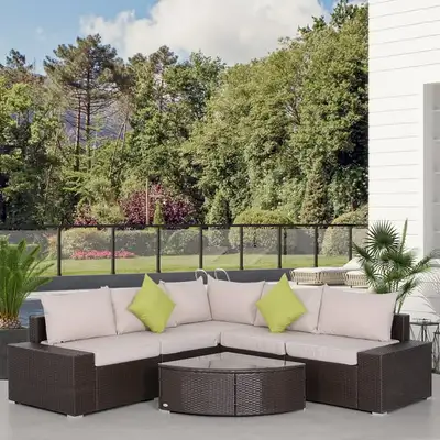 Mobilier d'Extérieur : Canapé d'Angle en Rotin Tressé pour PE, View more