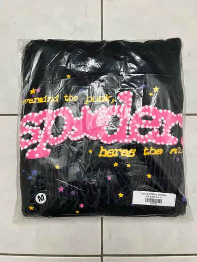 Sp5der P*NK Hoodie Black V2, View more