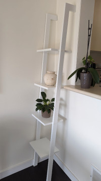 Ladder shelf bookcase (white)