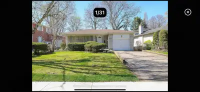 3 plus 1 Bdrm  full split level house for rent for 7 month term