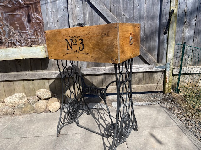 Used, Antique Sewing Machine Planter for sale  