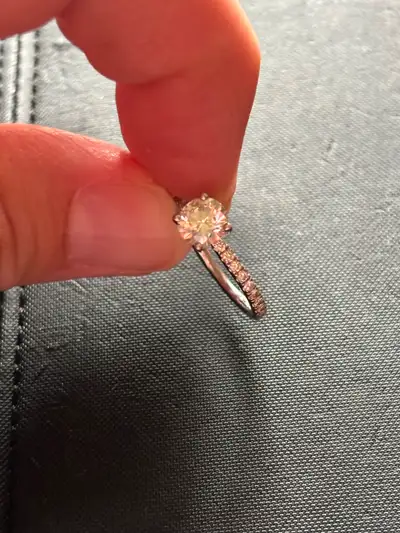 18K white gold diamond ring, View more