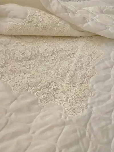 Queen Lace Comforter $250 NEW, View more