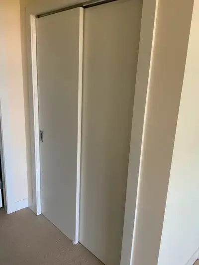 Two sets of sliding closet doors fits 48” wide x 80” tall space, View more