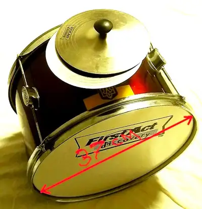 Drum, bongs, tambourine..., View more