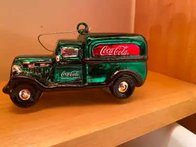 Ornement Vintage camion Coke en verre soufflé ( NEUF ) AUBAINE!, View more