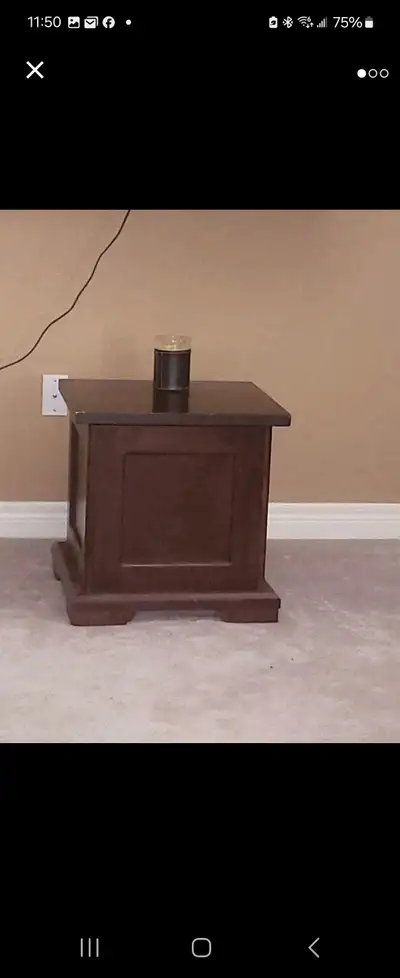 Side table with removable lid.  , View more