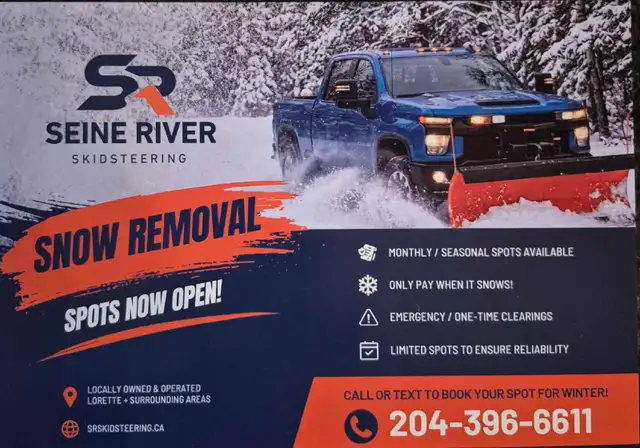 Snow Removal Spots in Lorette!