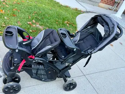 Double baby stroller, View more
