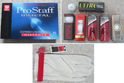 Assortment of New Golf Balls & Left-Handed Golf Glove, View more