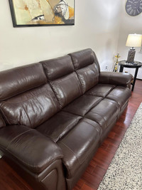 Reclining Leather Couch for Sale 