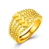 Ring Fashion Top Quality Luxury Golden Jewelry