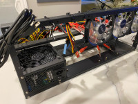 New mining rig frame for 8-GPU with extras